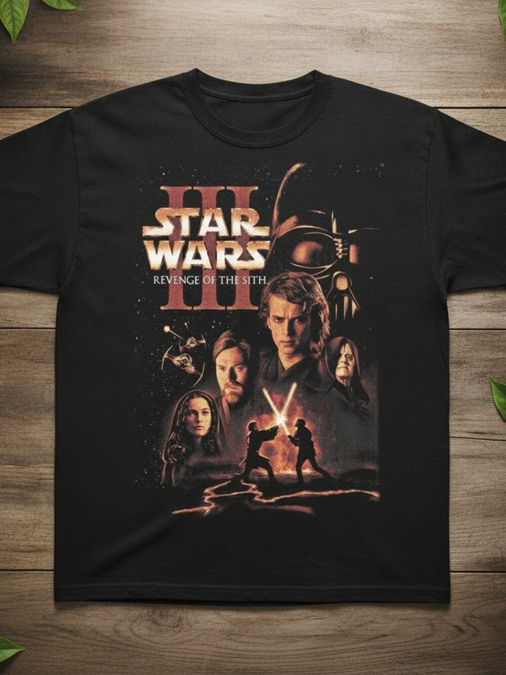 Star Wars Revenge Of The Sith Anakin Retro Poster Graphic Black T-Shirt